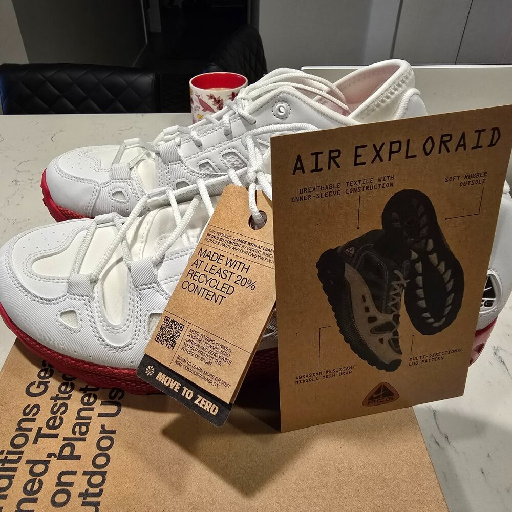 Nike ACG Air Exploraid Summit White Red FJ1920-101 MEN'S SIZE 10 NEW SHOES SHOE